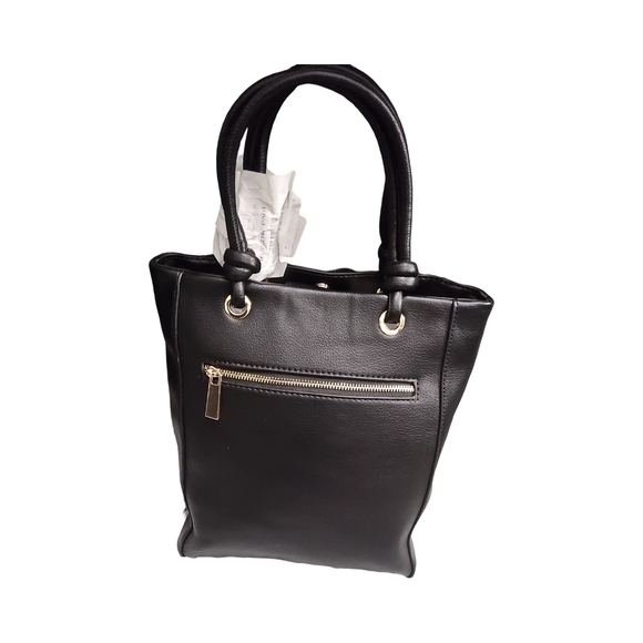 Customer Return On 34th Black Lilianna Woven Bucket Bag  missing crossbody strap - Picture 4 of 10